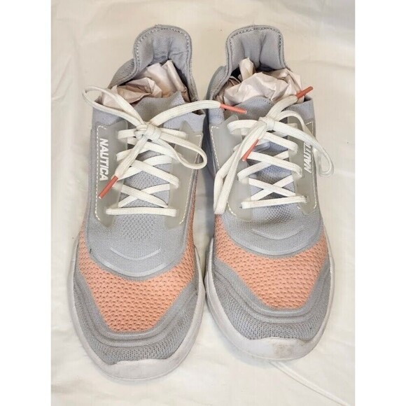 Nautica Beech Women's Sneakers Light Gray Coral Size 8.5 - Picture 1 of 12